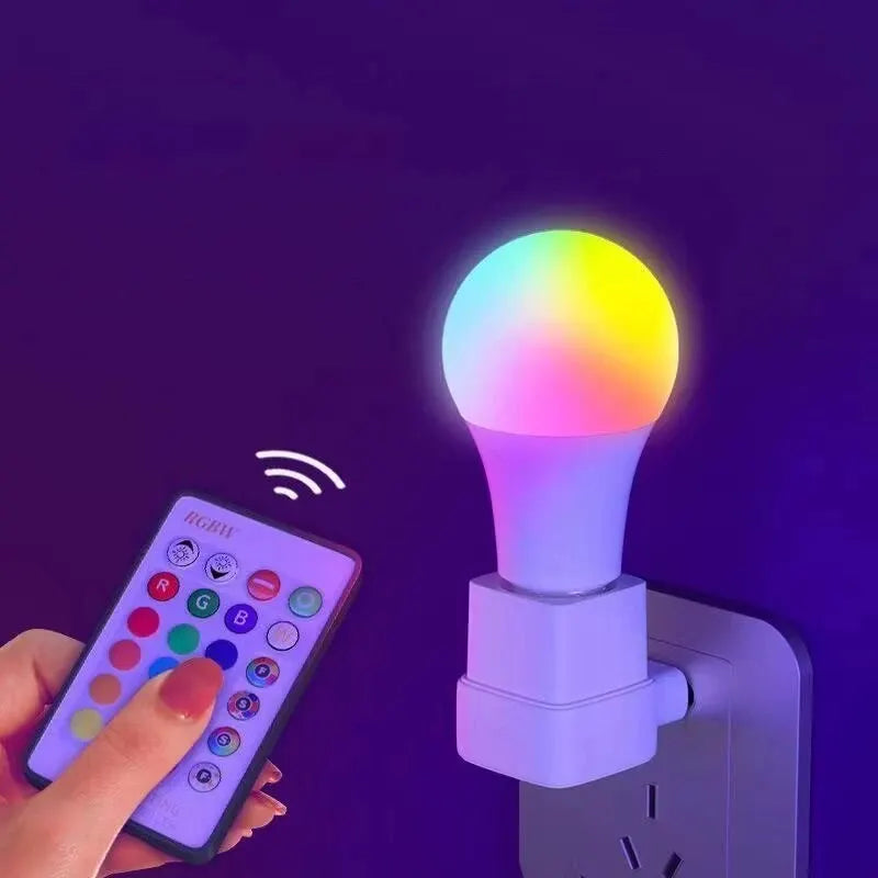 RGB LED Smart Bulb E27 220V – 16 Colors with Remote Control, Dimmable Multicolor Light