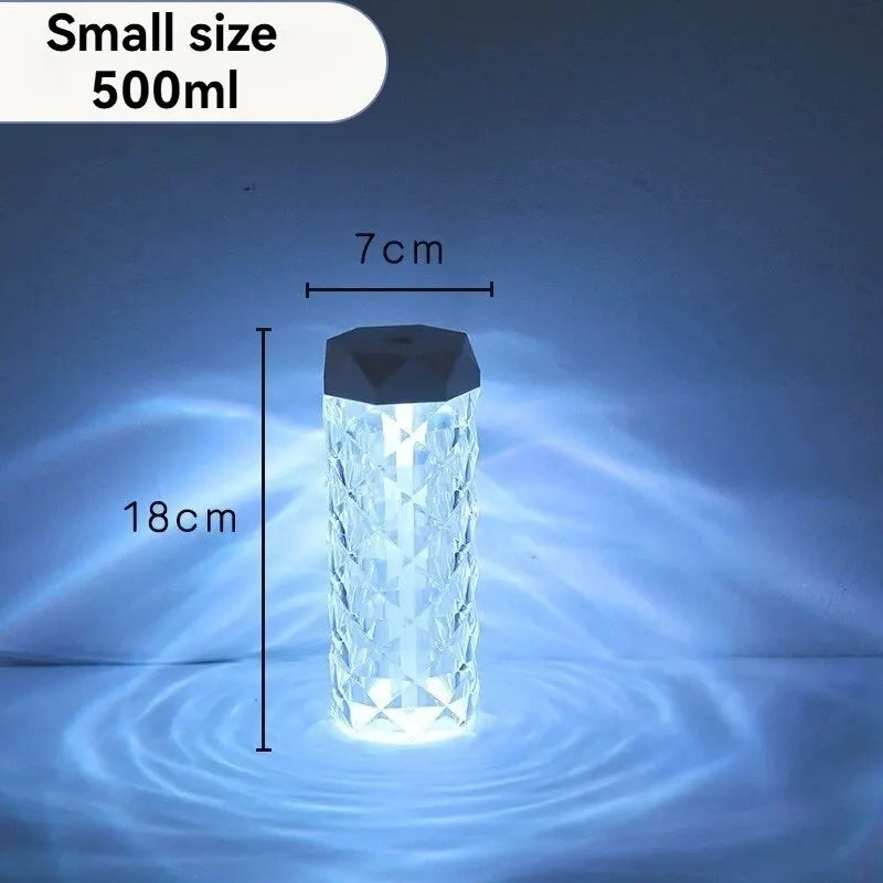 USB Crystal Humidifier 500ml/1000ml | LED Portable Air Humidifier for Room & Office