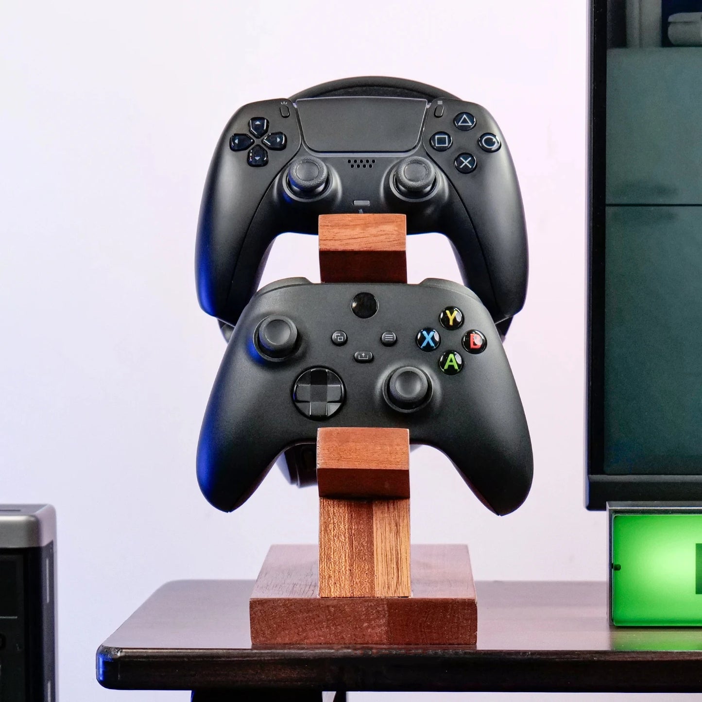 Wood Headphone Stand Gaming Headset Holder for Desk