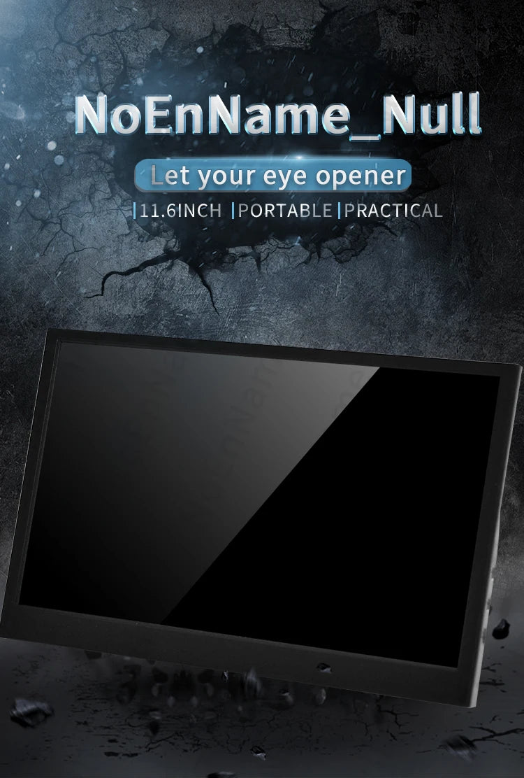 11.6" Portable Monitor 1366x768 TFT | HDMI Gaming Display for PC, PS4, Xbox, Switch