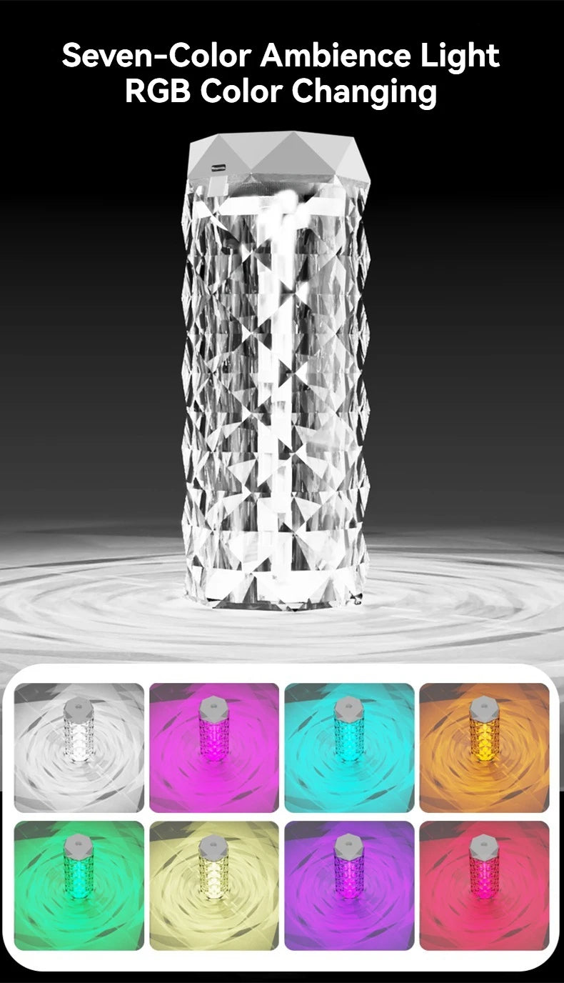 USB Crystal Humidifier 500ml/1000ml | LED Portable Air Humidifier for Room & Office