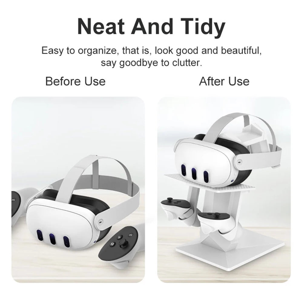 Controller Charging Station for Meta Quest 3 | Stable Desktop VR Headset Stand & Charging Dock | VR Accessory