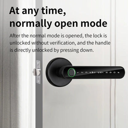 Fingerprint Door Lock Tuya Smart | Electronic Smart Lock with Fingerprint, Password, Key, Card & Tuya App Unlock