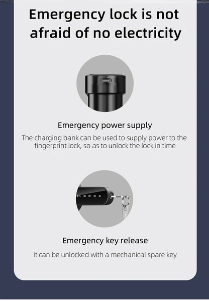 Fingerprint Door Lock Tuya Smart | Electronic Smart Lock with Fingerprint, Password, Key, Card & Tuya App Unlock