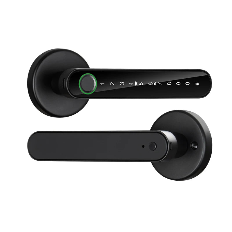 Fingerprint Door Lock Tuya Smart | Electronic Smart Lock with Fingerprint, Password, Key, Card & Tuya App Unlock