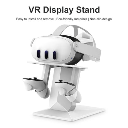Controller Charging Station for Meta Quest 3 | Stable Desktop VR Headset Stand & Charging Dock | VR Accessory