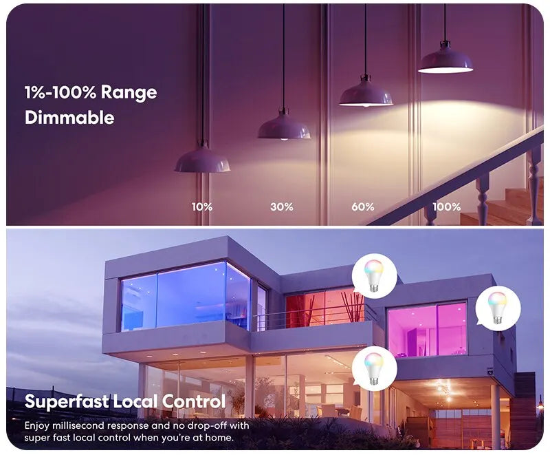 RGB LED Smart Bulb E27 220V – 16 Colors with Remote Control, Dimmable Multicolor Light