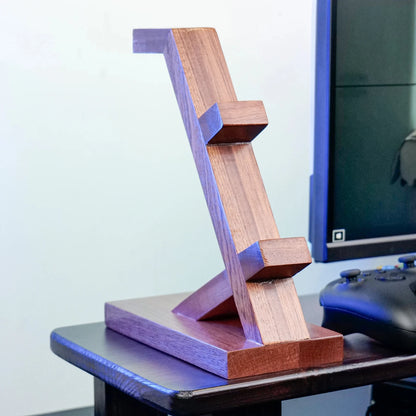 Wood Headphone Stand Gaming Headset Holder for Desk
