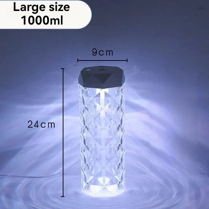 USB Crystal Humidifier 500ml/1000ml | LED Portable Air Humidifier for Room & Office