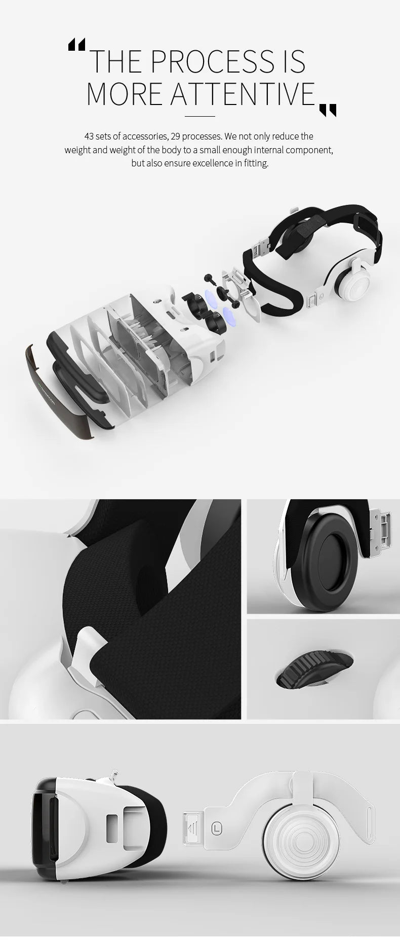 3D Virtual Reality Glasses Headset for Mobile Phones | VR Goggles for Smartphones with Binocular Lens