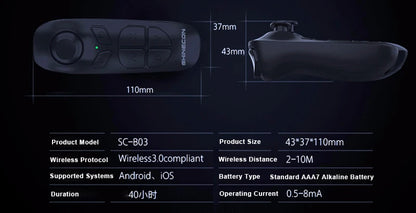 3D Virtual Reality Glasses Headset for Mobile Phones | VR Goggles for Smartphones with Binocular Lens