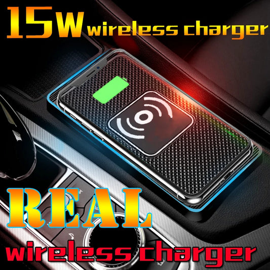15W Wireless Car Charger Pad | Fast Qi Wireless Charging for Android & iPhone 11/12/13/14 with Non-Slip Design