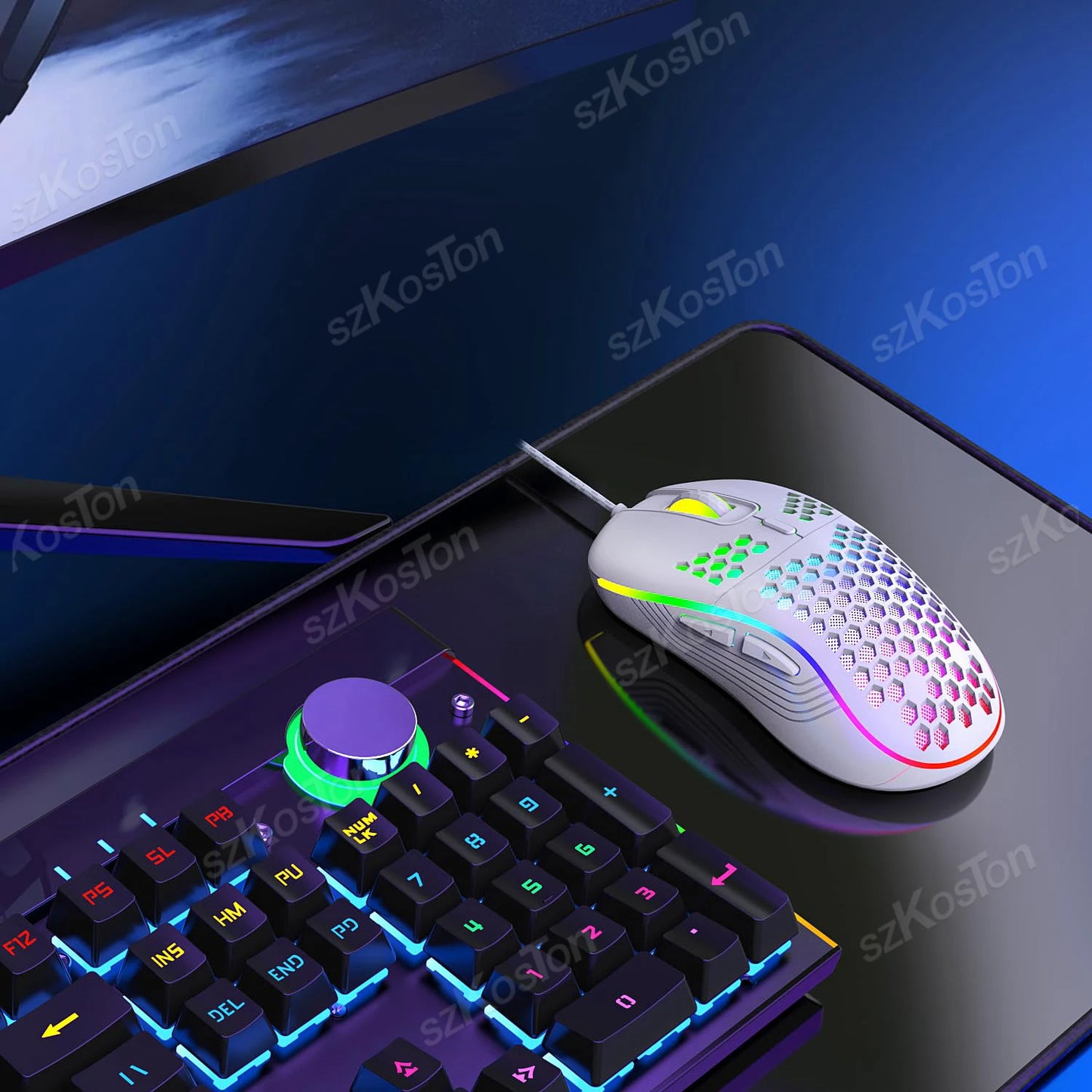 Wired Gaming Mouse with RGB Backlight | 7200 DPI Adjustable USB Ergonomic Mouse for PC & Laptop Gamers