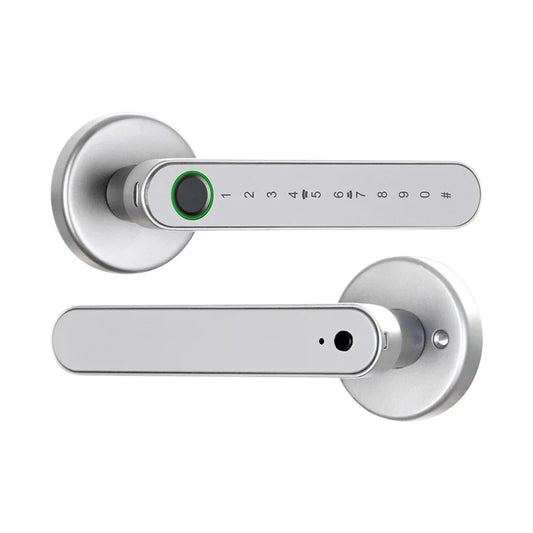 Fingerprint Door Lock Tuya Smart | Electronic Smart Lock with Fingerprint, Password, Key, Card & Tuya App Unlock