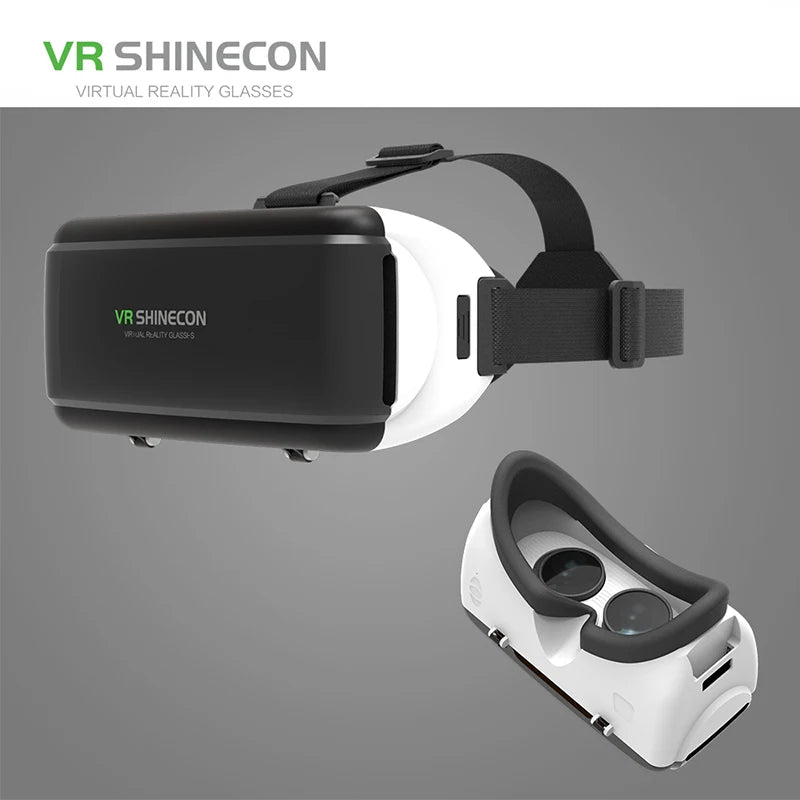 3D Virtual Reality Glasses Headset for Mobile Phones | VR Goggles for Smartphones with Binocular Lens