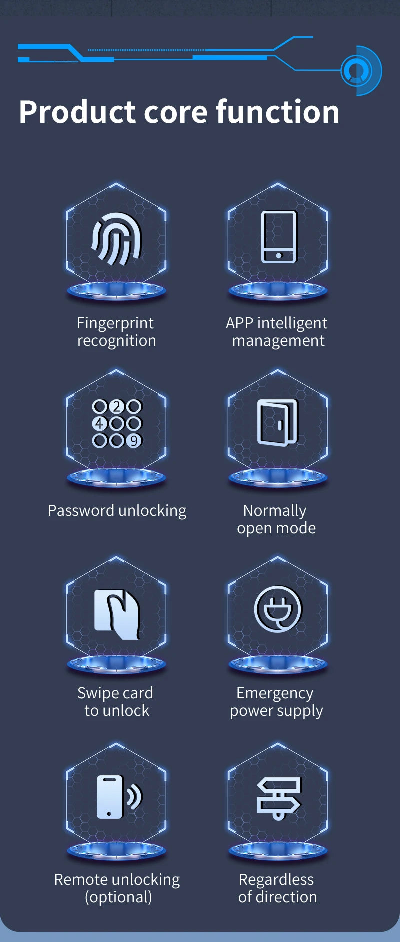 Fingerprint Door Lock Tuya Smart | Electronic Smart Lock with Fingerprint, Password, Key, Card & Tuya App Unlock