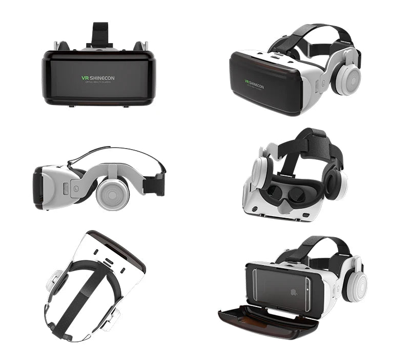 3D Virtual Reality Glasses Headset for Mobile Phones | VR Goggles for Smartphones with Binocular Lens
