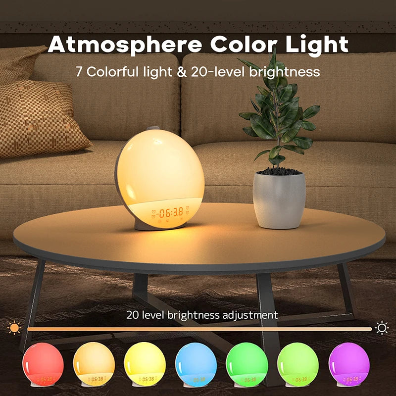 Wake Up Light Alarm Clock Sunrise/Sunset Simulation